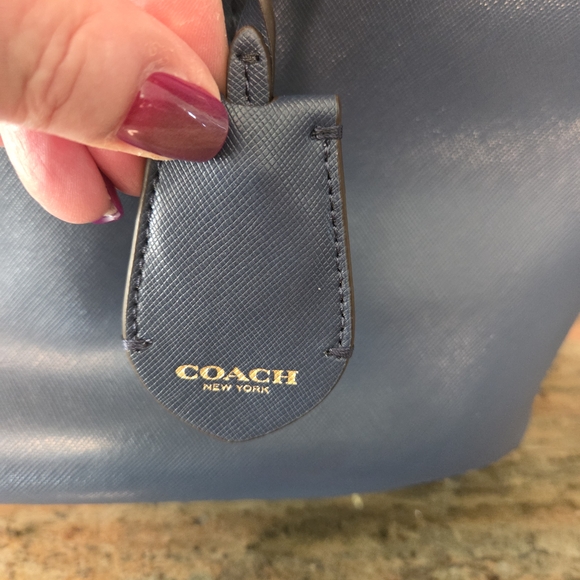 Coach Blue Leather Bag - Picture 3 of 10